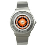 Orange_Sri_Yantra Stainless Steel Watch