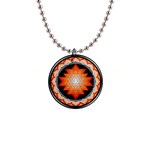 Orange_Sri_Yantra 1  Button Necklace