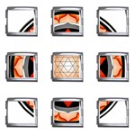 Orange_Sri_Yantra Mega Link Italian Charm (9 pack)