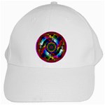 Sri Yantra White Cap