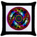 Sri Yantra Throw Pillow Case (Black)