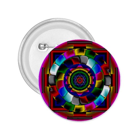 Sri Yantra 2.25  Button from ArtsNow.com Front