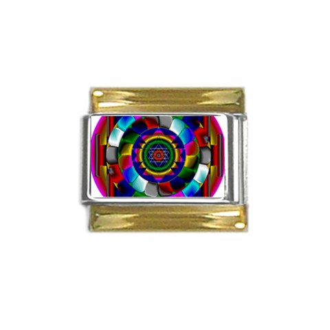 Sri Yantra Gold Trim Italian Charm (9mm) from ArtsNow.com Front