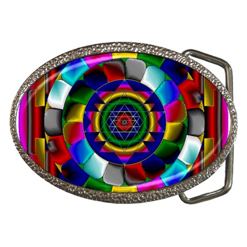Sri Yantra Belt Buckle from ArtsNow.com Front