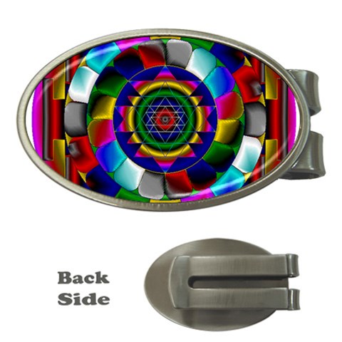 Sri Yantra Money Clip (Oval) from ArtsNow.com Front