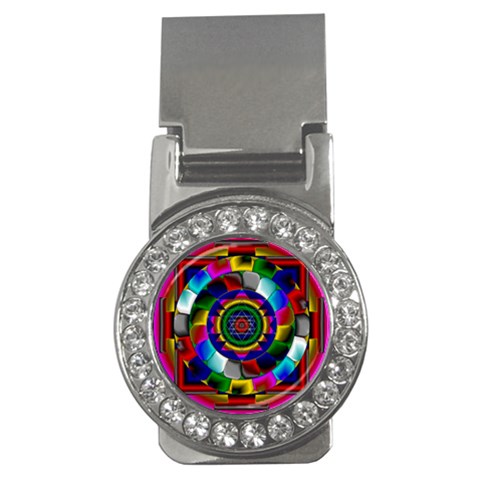 Sri Yantra Money Clip (CZ) from ArtsNow.com Front