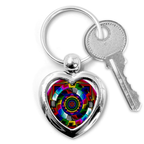 Sri Yantra Key Chain (Heart) from ArtsNow.com Front