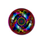 Sri Yantra Rubber Coaster (Round)