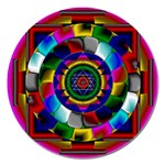 Sri Yantra Magnet 5  (Round)