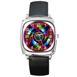 Sri Yantra Square Metal Watch