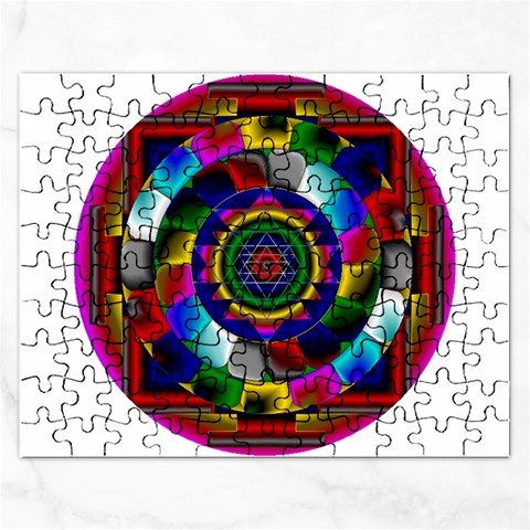 Sri Yantra Jigsaw Puzzle (Rectangular) from ArtsNow.com Front
