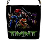 Tmntgroupshottag2 Flap Closure Messenger Bag (Large)