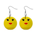 Lego Girl 1  Button Earrings