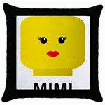 Lego Girl Throw Pillow Case (Black)