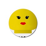 Lego Girl Rubber Coaster (Round)