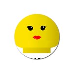 Lego Girl Magnet 3  (Round)