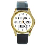 Personalize Round Gold Metal Watch