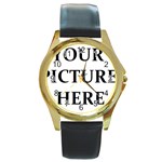 Personalize Round Gold Metal Watch