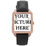 Personalize Rose Gold Leather Watch 