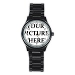 Personalize Men s Stainless Steel Round Dial Analog Watch