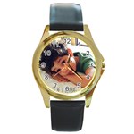 Pastedgraphic 3 Round Gold Metal Watch