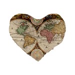 1730 Stoopendaal Map Of The World In Two Hemispheres   Geographicus   Wereltcaert Stoopendaal 1730 16  Premium Heart Shape Cushion 