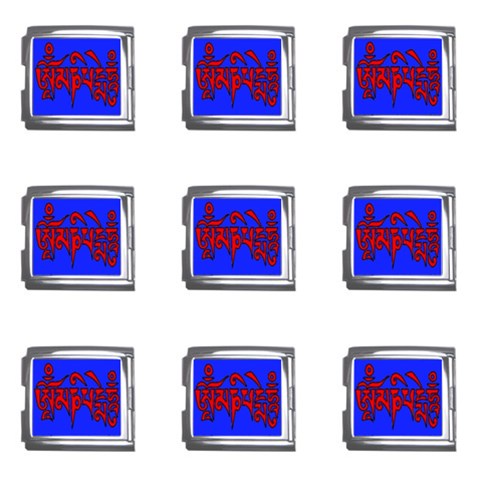 Om Mane Padme Hum Mega Link Italian Charm (9 pack) from ArtsNow.com Front