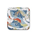 Kimono4  Rubber Square Coaster (4 pack)