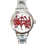 OMPH Text Round Italian Charm Watch