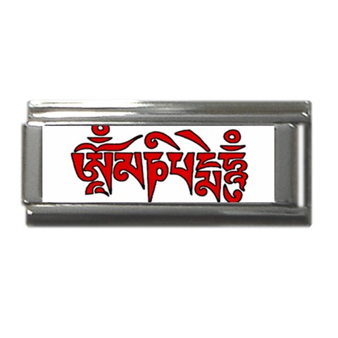 OMPH Text Superlink Italian Charm (9mm) from ArtsNow.com Front
