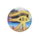 Horus Eye1 Rubber Round Coaster (4 pack)