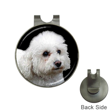 Bichon Frise Golf Ball Marker Hat Clip from ArtsNow.com Front