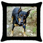 doberman pinscher Throw Pillow Case (Black)