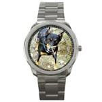 doberman pinscher Sport Metal Watch