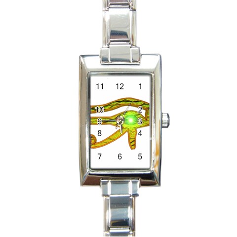 Horus Eye2 Rectangular Italian Charm Watch from ArtsNow.com Front