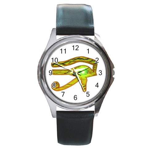 Horus Eye2 Round Metal Watch from ArtsNow.com Front