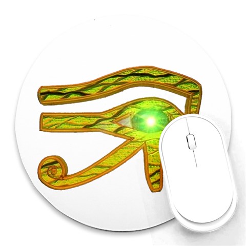 Horus Eye2 Round Mousepad from ArtsNow.com Front