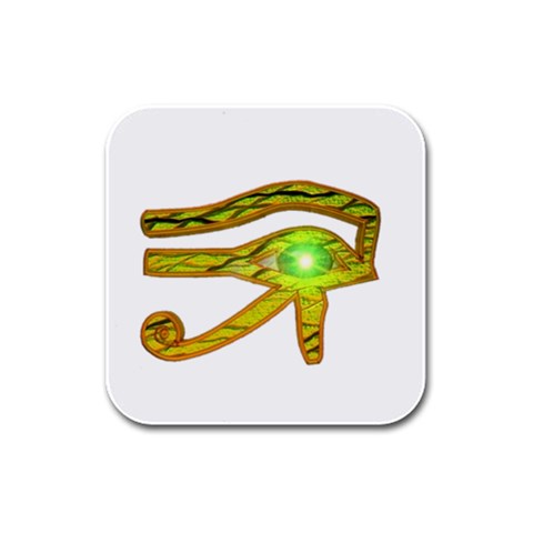 Horus Eye2 Rubber Square Coaster (4 pack) from ArtsNow.com Front