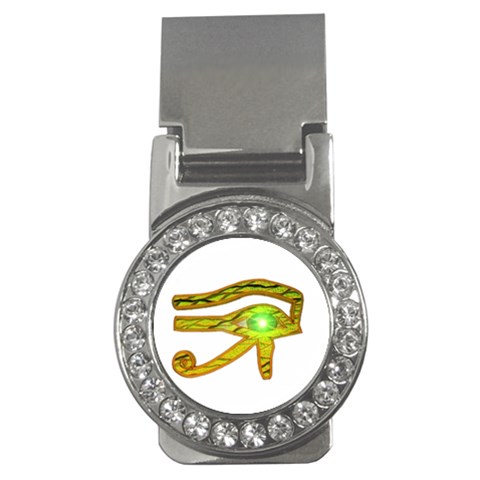 Horus Eye2 Money Clip (CZ) from ArtsNow.com Front