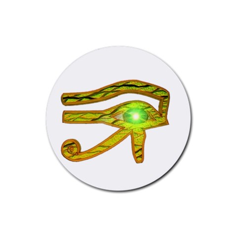 Horus Eye2 Rubber Round Coaster (4 pack) from ArtsNow.com Front