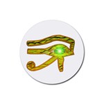 Horus Eye2 Rubber Round Coaster (4 pack)