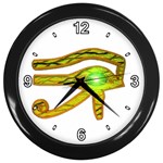 Horus Eye2 Wall Clock (Black with 4 white numbers)