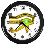Horus Eye2 Wall Clock (Black with 12 white numbers)