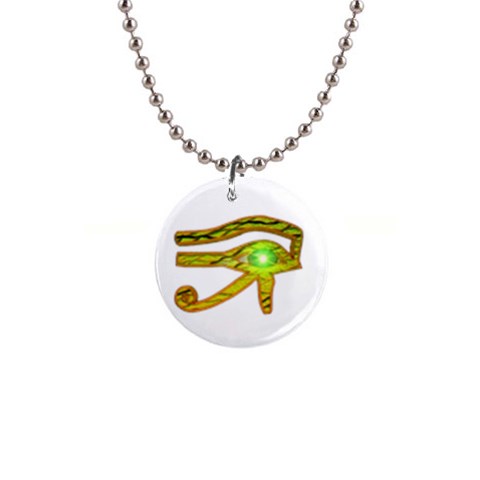 Horus Eye2 1  Button Necklace from ArtsNow.com Front