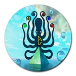 Star Nation Octopus Round Mousepad