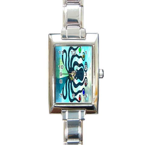 Star Nation Octopus Rectangular Italian Charm Watch from ArtsNow.com Front