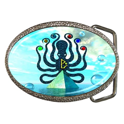 Star Nation Octopus Belt Buckle from ArtsNow.com Front