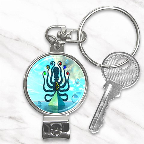 Star Nation Octopus Nail Clippers Key Chain from ArtsNow.com Front