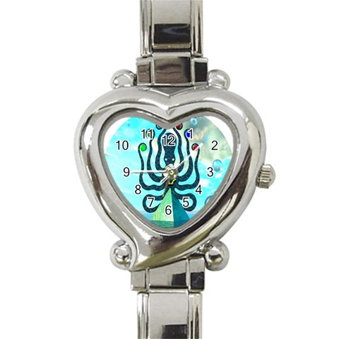 Star Nation Octopus Heart Italian Charm Watch from ArtsNow.com Front