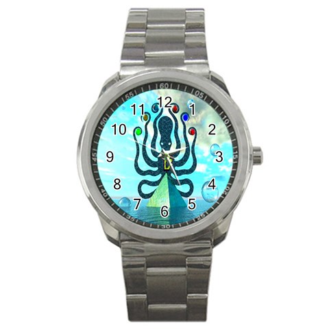 Star Nation Octopus Sport Metal Watch from ArtsNow.com Front